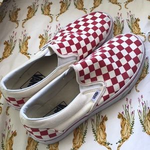 Red Checkered Slip-on Vans